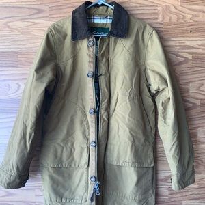 Eddie Bauer Corduroy Collar  Men’s Canvas Field Barn Chore Coat Jacket Sz Small